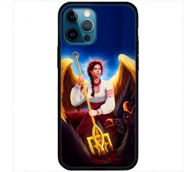 Чохол для iPhone 14 Pro Max MixCase ангел з тризубо патріотичні українка