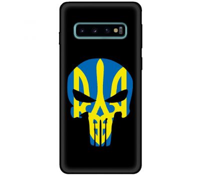 Чохол для Samsung Galaxy S10 (G973) MixCase патріотичні жовто-блакитний череп