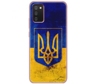 Чохол для Samsung Galaxy A02s (A025) MixCase патріотичні Герб на тлі Прапора