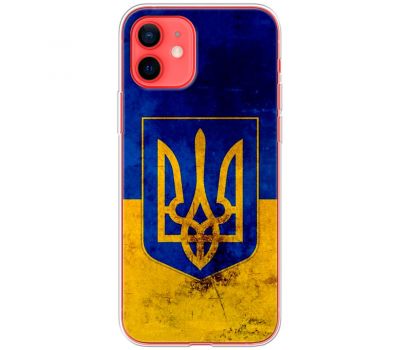 Чохол для iPhone 12 MixCase патріотичні Герб на тлі Прапора