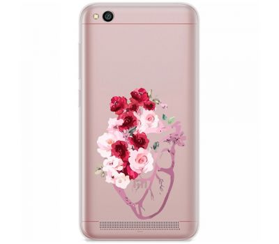Чохол для Xiaomi Redmi 5A Mixcase квіти серце поросло квітами