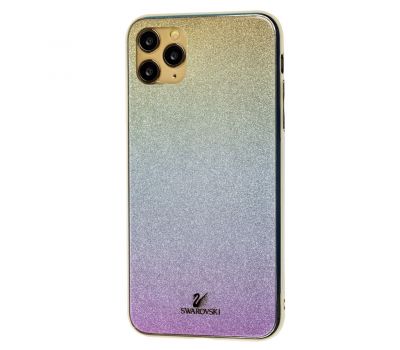 Чохол для iPhone 11 Pro Max Sw glass золотисто/сріблясто/рожевий