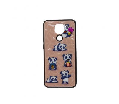 Чохол для Xiaomi Redmi Note 9 Wave Majesty baby panda / light pink