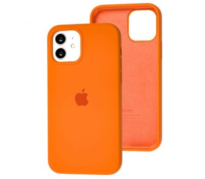 Чохол для iP 12 / 12 Pro Square Full silicone помаранчевий / kumquat