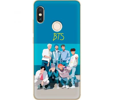 Чохол для Xiaomi Redmi Note 5/5 Pro MixCase BTS на блакитному