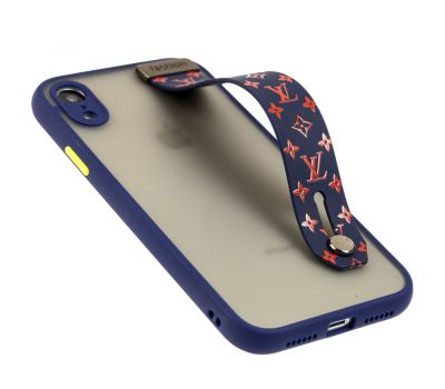 Чохол для iPhone Xr WristBand LV синій/червоний 2960644