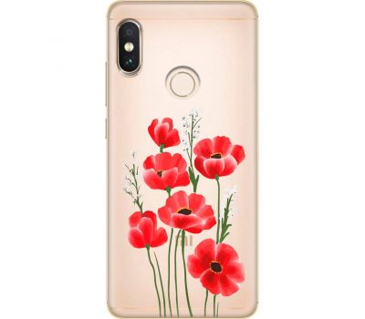 Чохол для Xiaomi Redmi Note 5/5 Pro Mixcase квіти маки в польових травах