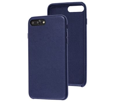 Чохол Leather для iPhone 7 Plus / 8 Plus еко-шкіра темно синій
