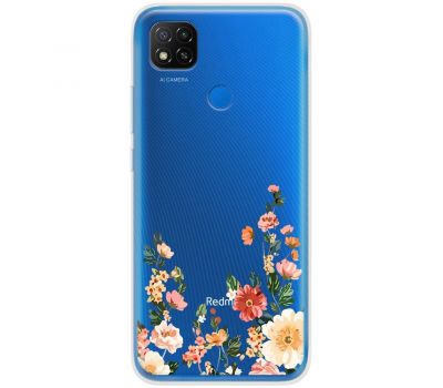 Чохол для Xiaomi Redmi 9C Mixcase квіти квіточки