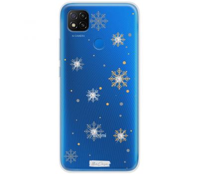 Чохол для Xiaomi Redmi 9C MixCase зі стразами сніжинки