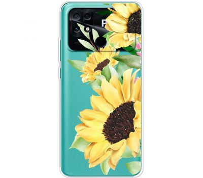 Чохол для Xiaomi Poco С40 Mixcase квіти великі соняшники
