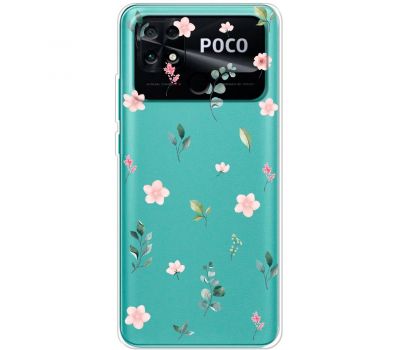 Чохол для Xiaomi Poco С40 Mixcase квіти патерн квіти гілки евкаліпт