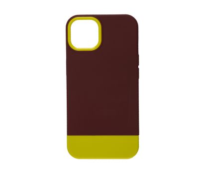 Чохол для iPhone 13 Bichromatic brown burgundy / yellow