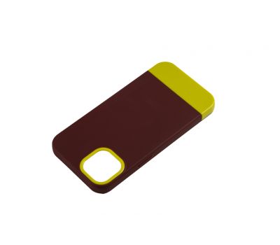 Чохол для iPhone 13 Bichromatic brown burgundy / yellow 2967003