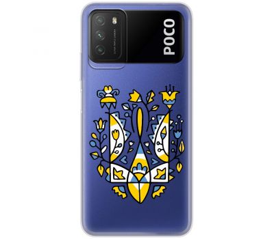 Чохол для Xiaomi Poco M3 MixCase патріотичні герб із квітів