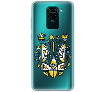 Чохол для Xiaomi Redmi Note 9 MixCase патріотичні герб із квітів