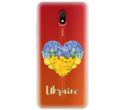 Чохол для Xiaomi Redmi 8A MixCase патріотичні серце з квітами