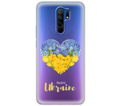 Чохол для Xiaomi Redmi 9 MixCase патріотичні серце з квітами