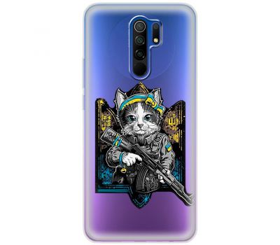 Чохол для Xiaomi Redmi 9 MixCase патріотичні кіт захисник