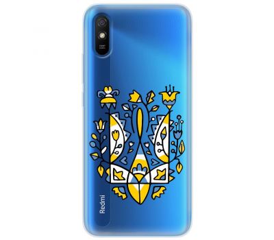 Чохол для Xiaomi Redmi 9A MixCase патріотичні герб із квітів