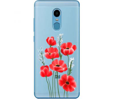 Чохол для Xiaomi Redmi Note 4x Mixcase квіти маки в польових травах