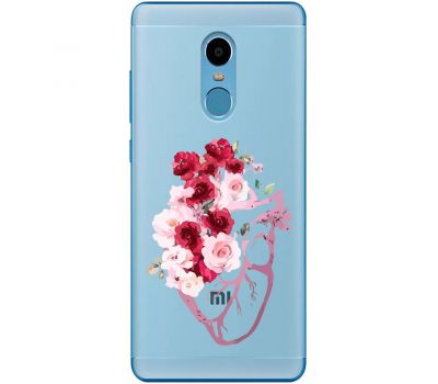 Чохол для Xiaomi Redmi Note 4x Mixcase квіти серце поросло квітами