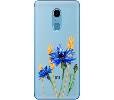 Чохол для Xiaomi Redmi Note 4 / 4x Mixcase квіти волошки в колосках