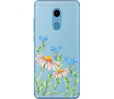 Чохол для Xiaomi Redmi Note 4x Mixcase квіти волошки та ромашки