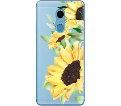 Чохол для Xiaomi Redmi Note 4x Mixcase квіти великі соняшники