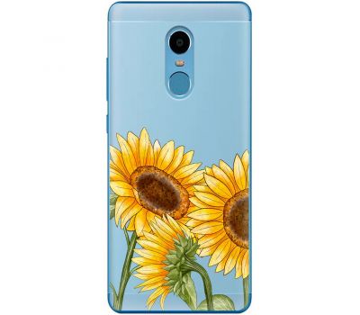 Чохол для Xiaomi Redmi Note 4x Mixcase квіти три соняшники