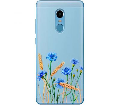 Чохол для Xiaomi Redmi Note 4 / 4x Mixcase квіти волошки в пшениці