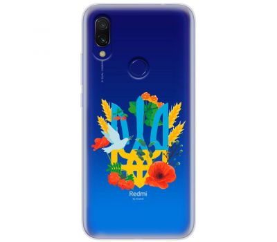 Чохол для Xiaomi Redmi 7 MixCase патріотичні герб у квітах