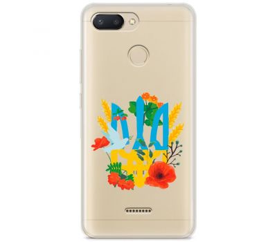Чохол для Xiaomi Redmi 6 MixCase патріотичні герб у квітах