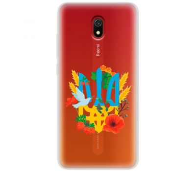 Чохол для Xiaomi Redmi 8A MixCase патріотичні герб у квітах