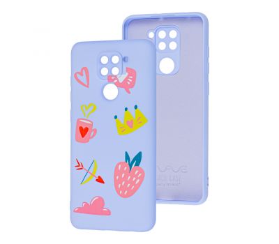 Чохол для Xiaomi Redmi Note 9 Wave Fancy lifestyle / light purple