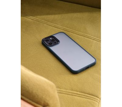 Чохол для iPhone 13 Pro Shadow Matte Metal Buttons синій 2977084