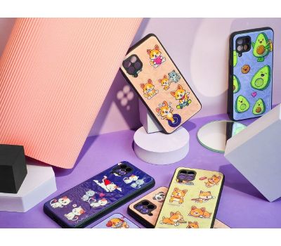 Чохол для Xiaomi Redmi 9A Wave Majesty avocado / light purple 2979567