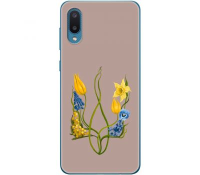 Чохол для Samsung Galaxy A02 (A022) MixCase патріотичні квіти у формі герба