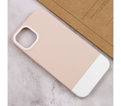 Чохол для iPhone 13 Bichromatic grey-beige / white
