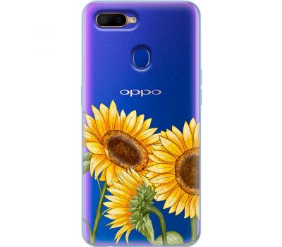 Чохол для Oppo A5s / A12 Mixcase квіти три соняшники