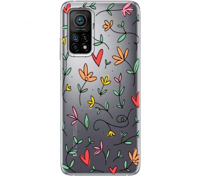 Чохол для Xiaomi Mi 10T / Mi 10T Pro Mixcase квіти квіточки - листочки