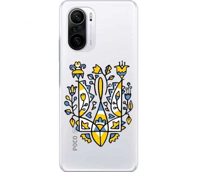 Чохол для Xiaomi Poco F3 MixCase патріотичні герб із квітів