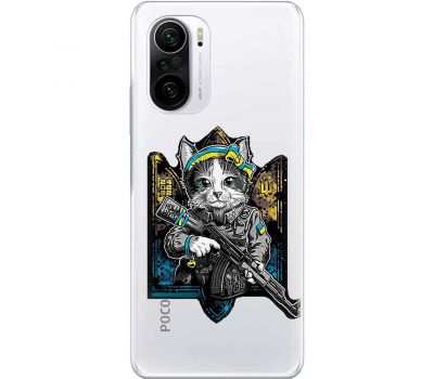 Чохол для Xiaomi Poco F3 MixCase патріотичні кіт захисник