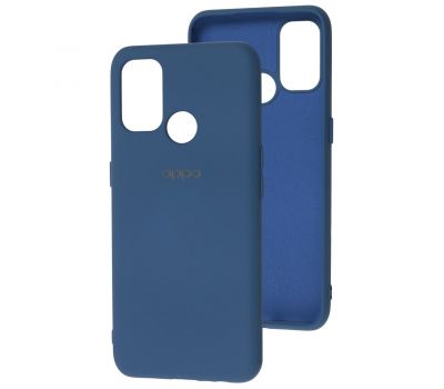 Чохол для Oppo A53/A32/A33 Silicone Full синій/navy blue