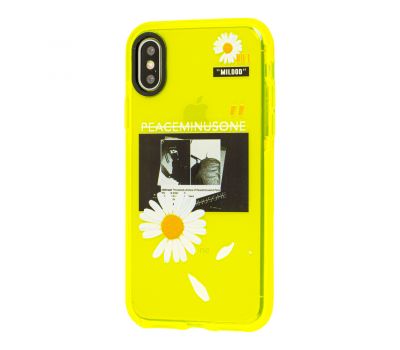 Чохол для iPhone Xs Max Neon print ромашка