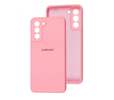 Чохол для Samsung Galaxy S21 (G991) Square camera full рожевий / light pink