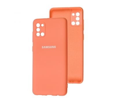 Чохол для Samsung Galaxy A31 (A315) Lime silicon з мікрофіброю оранжевий