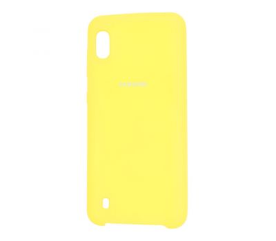 Чохол для Samsung Galaxy A10 (A105) Silky Soft Touch "лимонний"