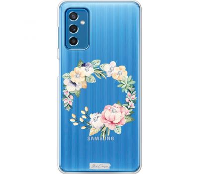 Чохол для Samsung Galaxy M52 (M526) MixCase зі стразами вінок квітів