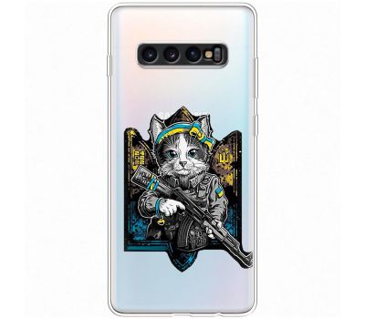 Чохол для Samsung Galaxy S10+ (G975) MixCase патріотичні кіт захисник